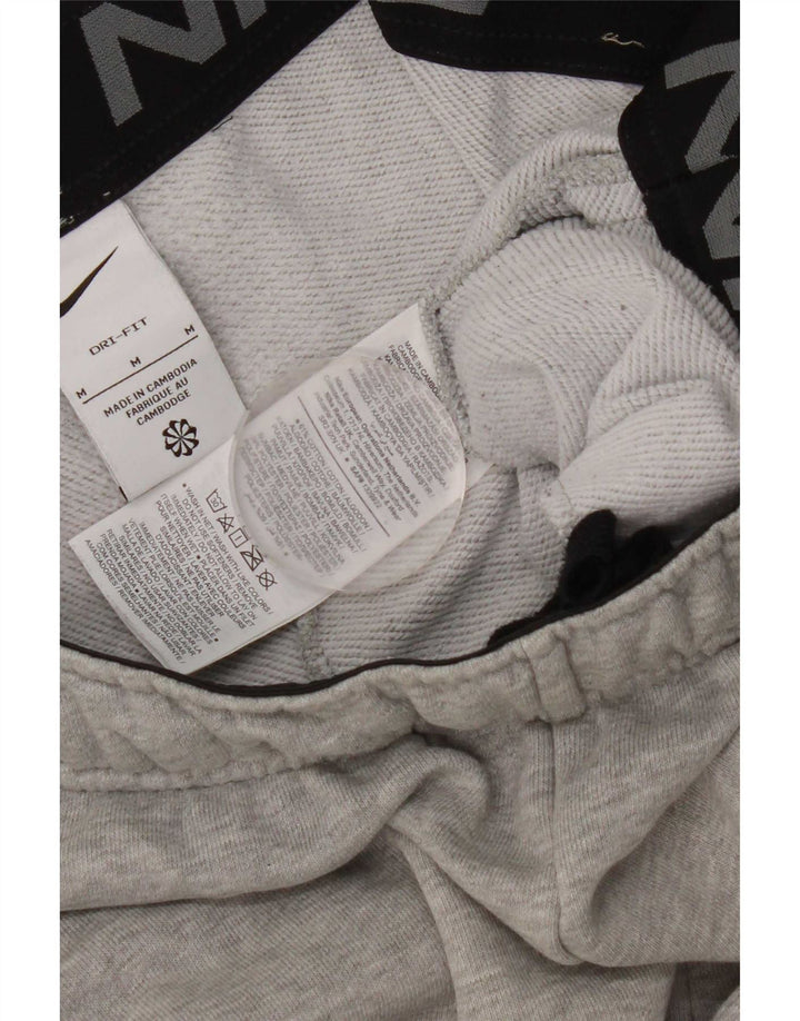 Nike Mens Dri Fit Tracksuit Trousers Joggers Medium Grey Flecked Cotton