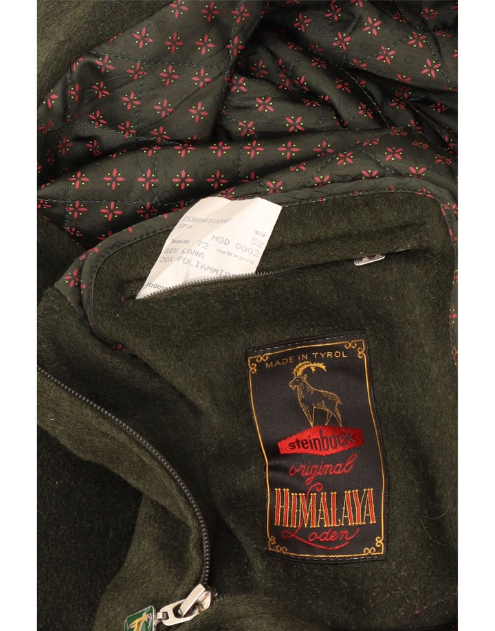 Steinbock Mens Bomber Windbreaker Jacket EU 52 XL Green Wool
