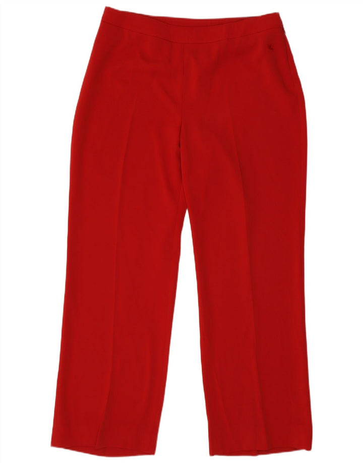 Burberry Womens Straight Casual Trousers IT 42 Medium W30 L27 Red