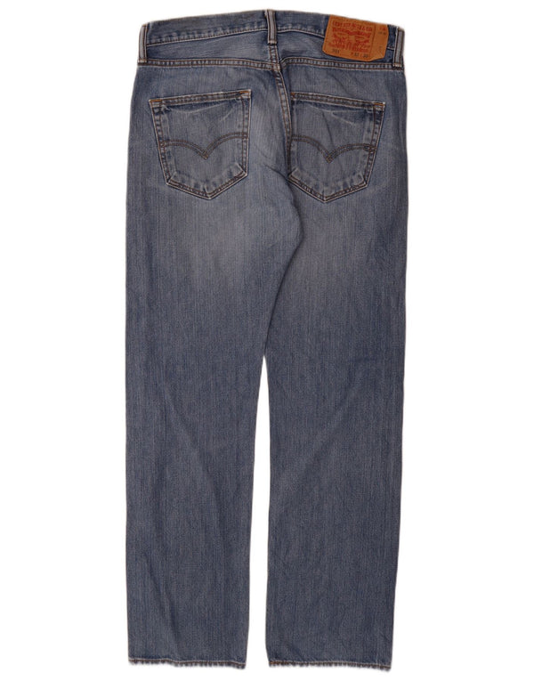 Levi's Mens 501 Straight Jeans W32 L32 Blue Cotton