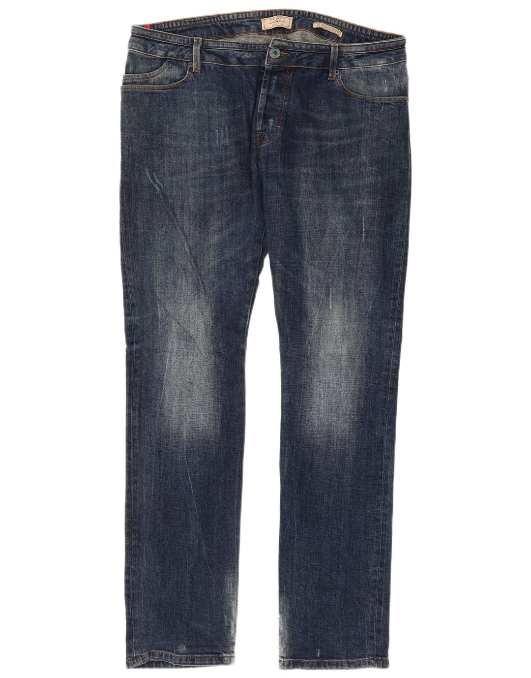Zu Elements Mens Super Slim Jeans W36 L34 Blue Cotton