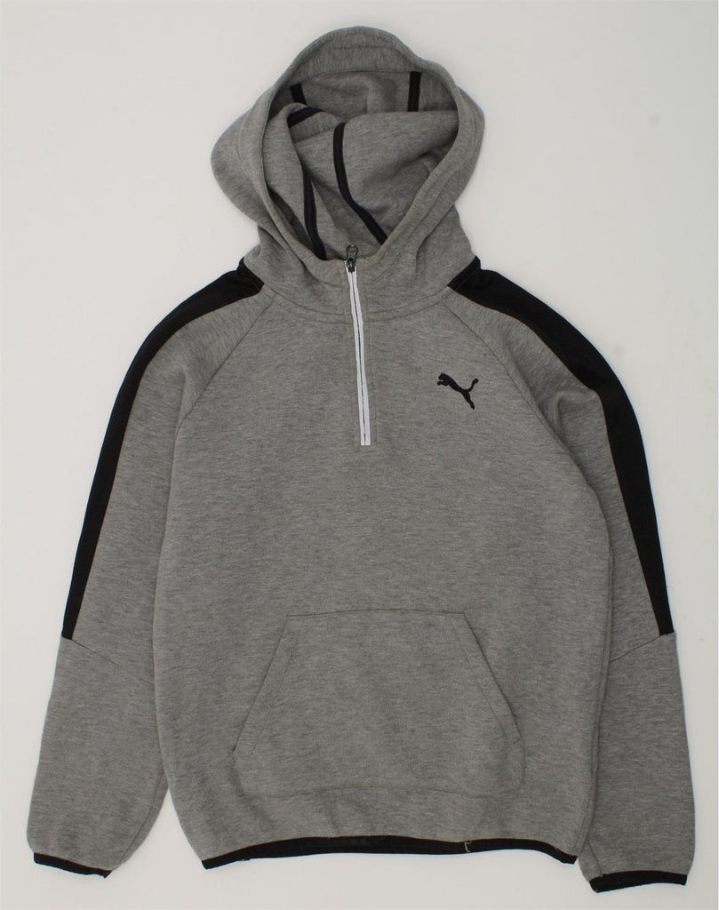 PUMA Boys Graphic Hoodie Jumper 11-12 Years Grey Cotton | Vintage Puma | Thrift | Second-Hand Puma | Used Clothing | Messina Hembry 