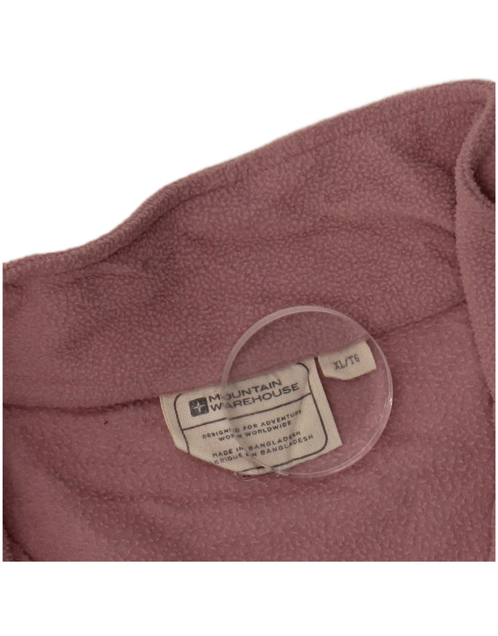 MOUNTAIN WAREHOUSE Womens Zip Neck Fleece Jumper UK 18 XL Pink