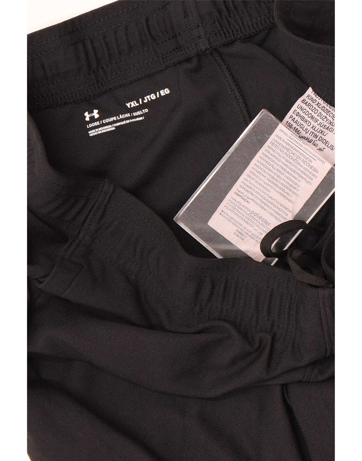 Under Armour Boys Tracksuit Trousers 13-14 Years XL Black Polyester