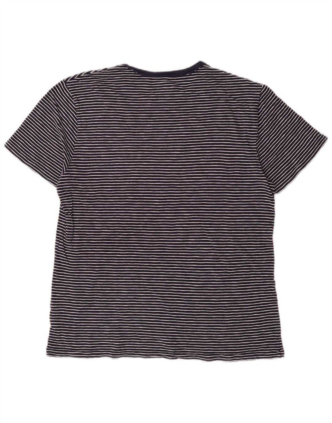 J. CREW Womens T-Shirt Top UK 16 Large Navy Blue Striped Cotton