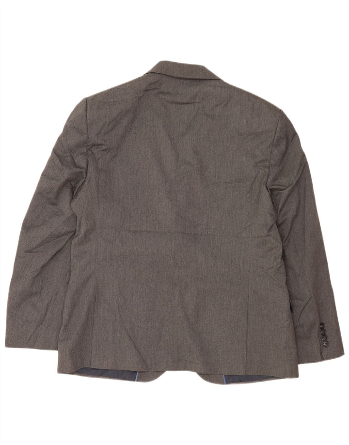 Marks & Spencer Mens 2 Button Blazer Jacket IT 42 XL Grey Polyester