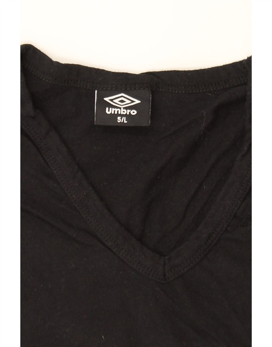 UMBRO Womens T-Shirt Top UK 14 Large Black Cotton Vintage Umbro and Second-Hand Umbro from Messina Hembry 