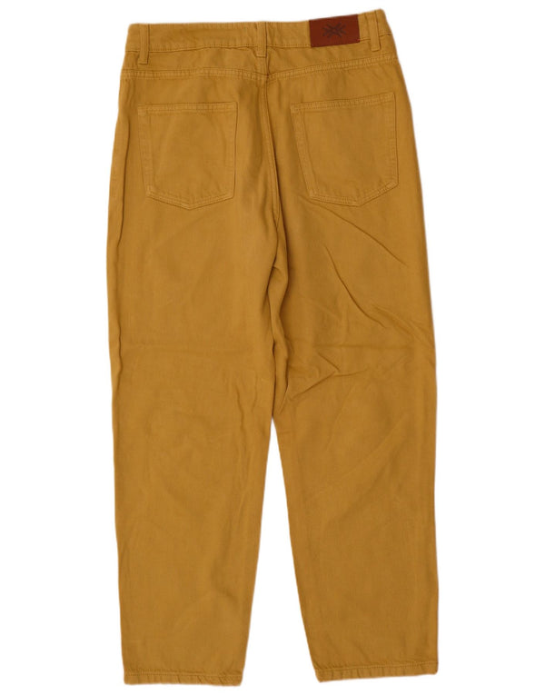 Benetton Mens Tapered Jeans W32 L28 Yellow Cotton