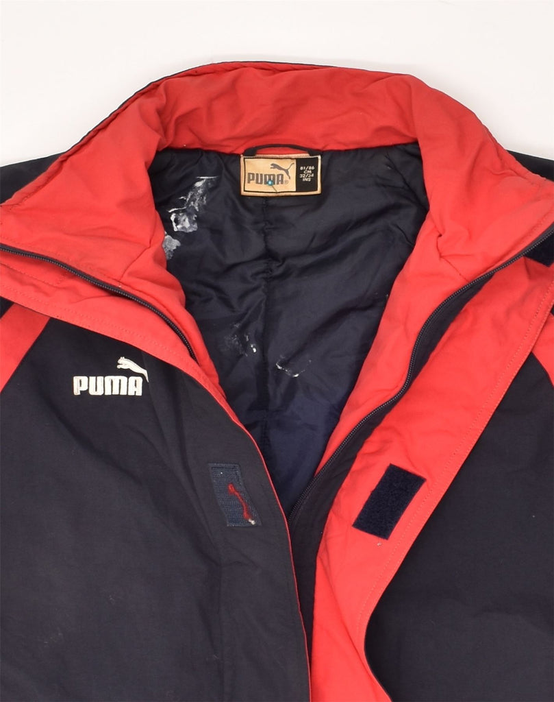 PUMA Boys Padded Jacket 14-15 Years Navy Blue Nylon | Vintage Puma | Thrift | Second-Hand Puma | Used Clothing | Messina Hembry 