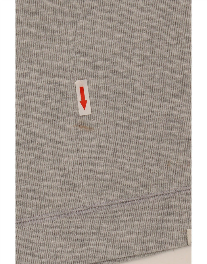 Joules Womens Roll Neck Sweatshirt Jumper UK 12 Medium Grey Flecked Cotton