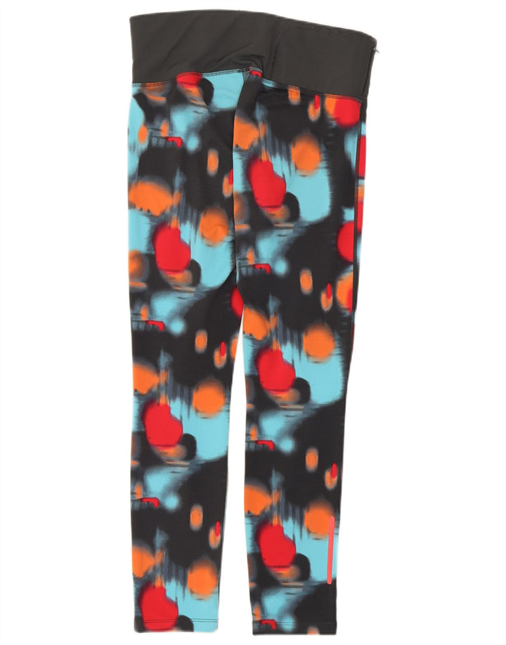 Asics Womens Leggings UK 8 Small  Multicoloured Geometric Polyester