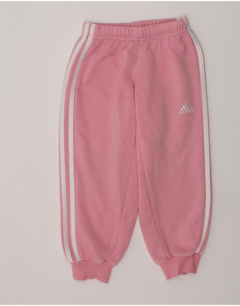 ADIDAS Girls Tracksuit Trousers Joggers 4-5 Years Pink Cotton | Vintage Adidas | Thrift | Second-Hand Adidas | Used Clothing | Messina Hembry 