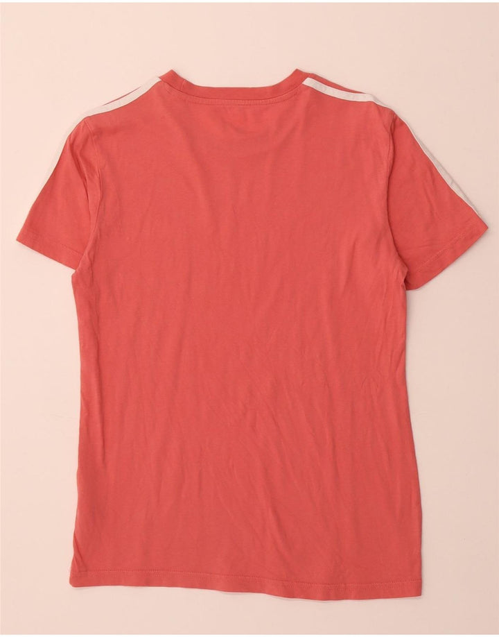 ADIDAS Womens T-Shirt Top UK 12/14 Medium Red Cotton