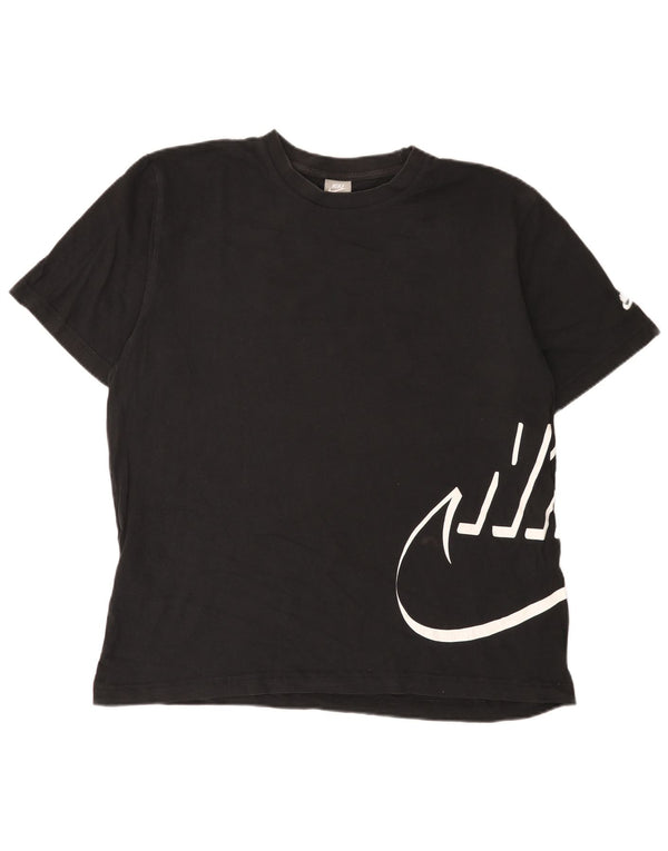 Nike Mens Graphic T-Shirt Top UK 46/48 XL Black Cotton