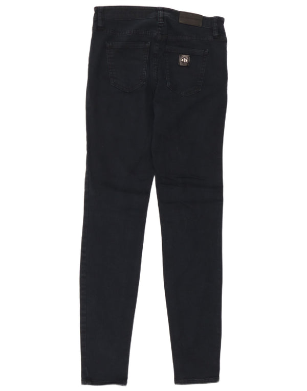 Armani Exchange Womens Super Skinny Jeans W26 L29 Navy Blue Cotton