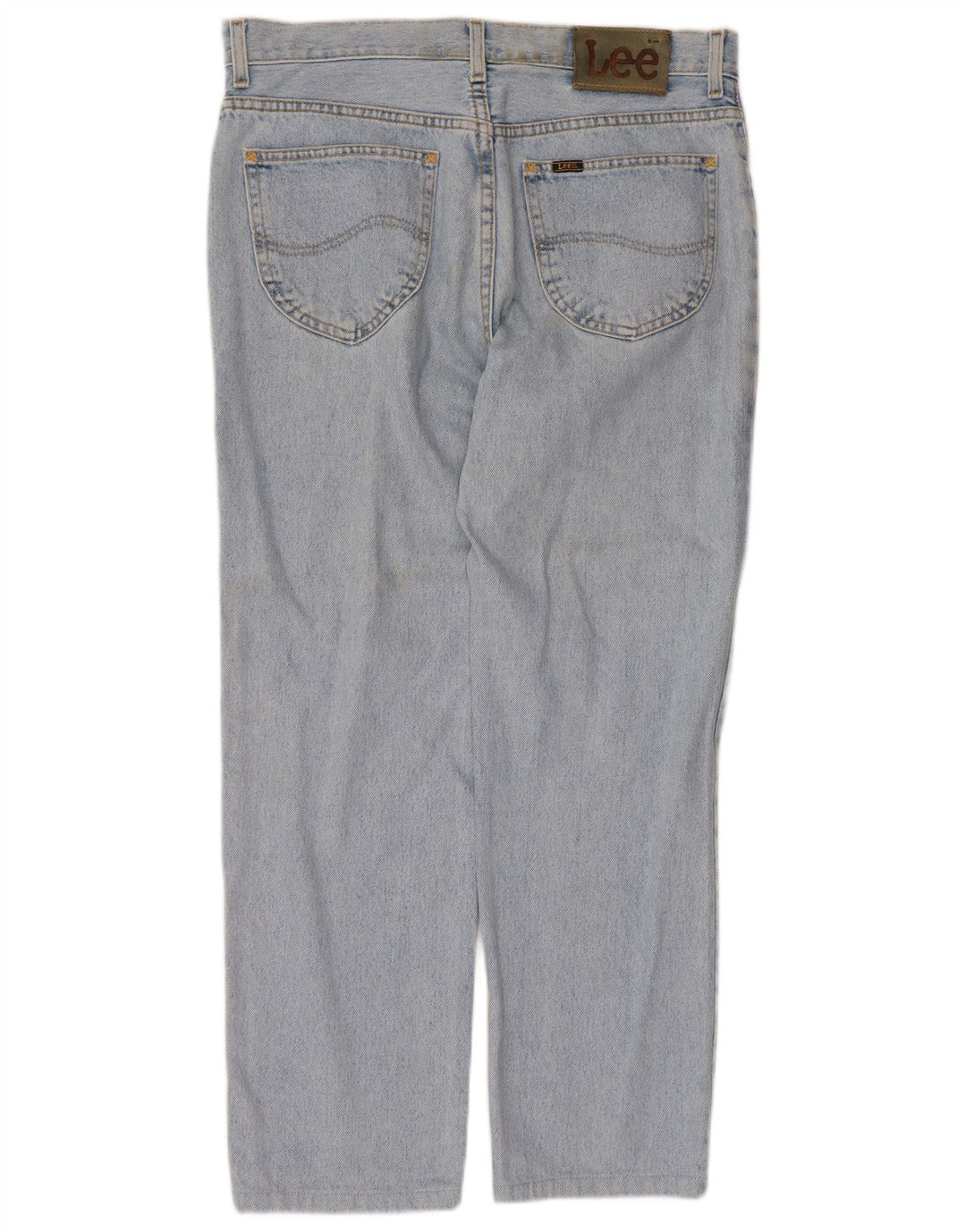 Lee Womens Straight Jeans W34 L26 Blue Cotton