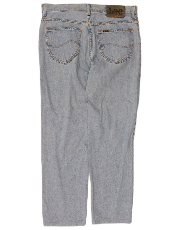 Lee Womens Straight Jeans W34 L26 Blue Cotton