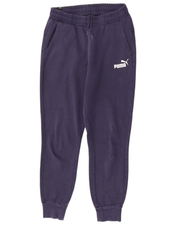 Puma Mens Tracksuit Trousers Joggers Medium Navy Blue Cotton