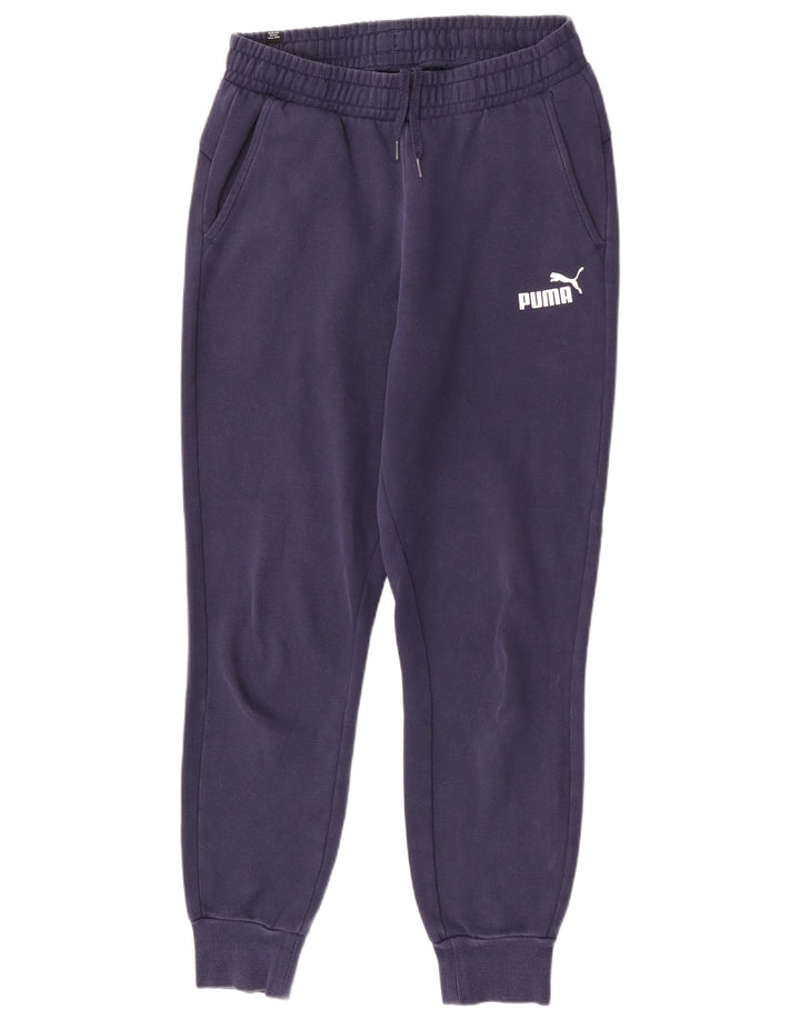 Puma Mens Tracksuit Trousers Joggers Medium Navy Blue Cotton