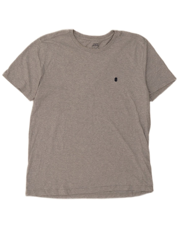 Izod Mens Salt Water Slim Fit Graphic T-Shirt Top XL Grey Flecked Cotton