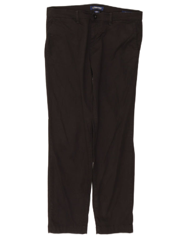 Nautica Womens Straight Chino Trousers US 4 Small W27 L27 Black Cotton