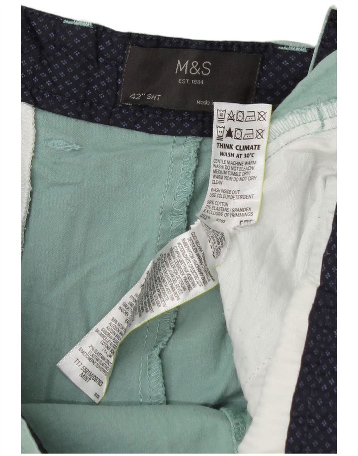 Marks & Spencer Mens Chino Shorts W42 2XL Green Cotton