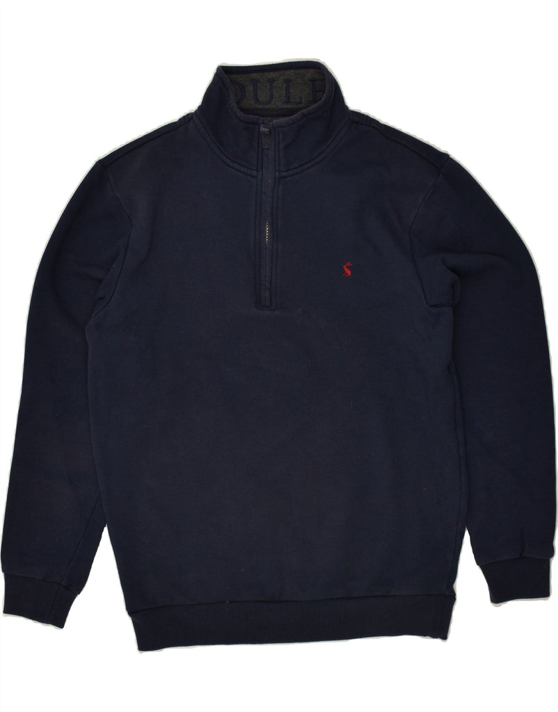 JOULES Mens Zip Neck Sweatshirt Jumper Medium Navy Blue Cotton | Vintage Joules | Thrift | Second-Hand Joules | Used Clothing | Messina Hembry 