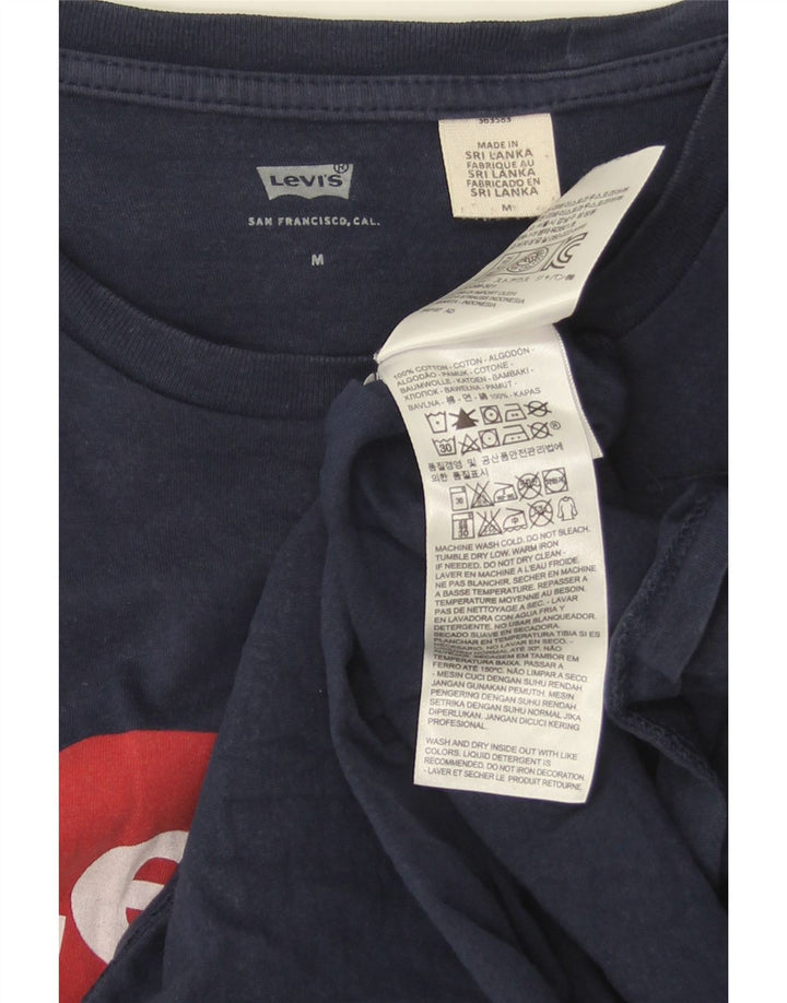 Levi's Mens Graphic T-Shirt Top Medium Navy Blue Cotton