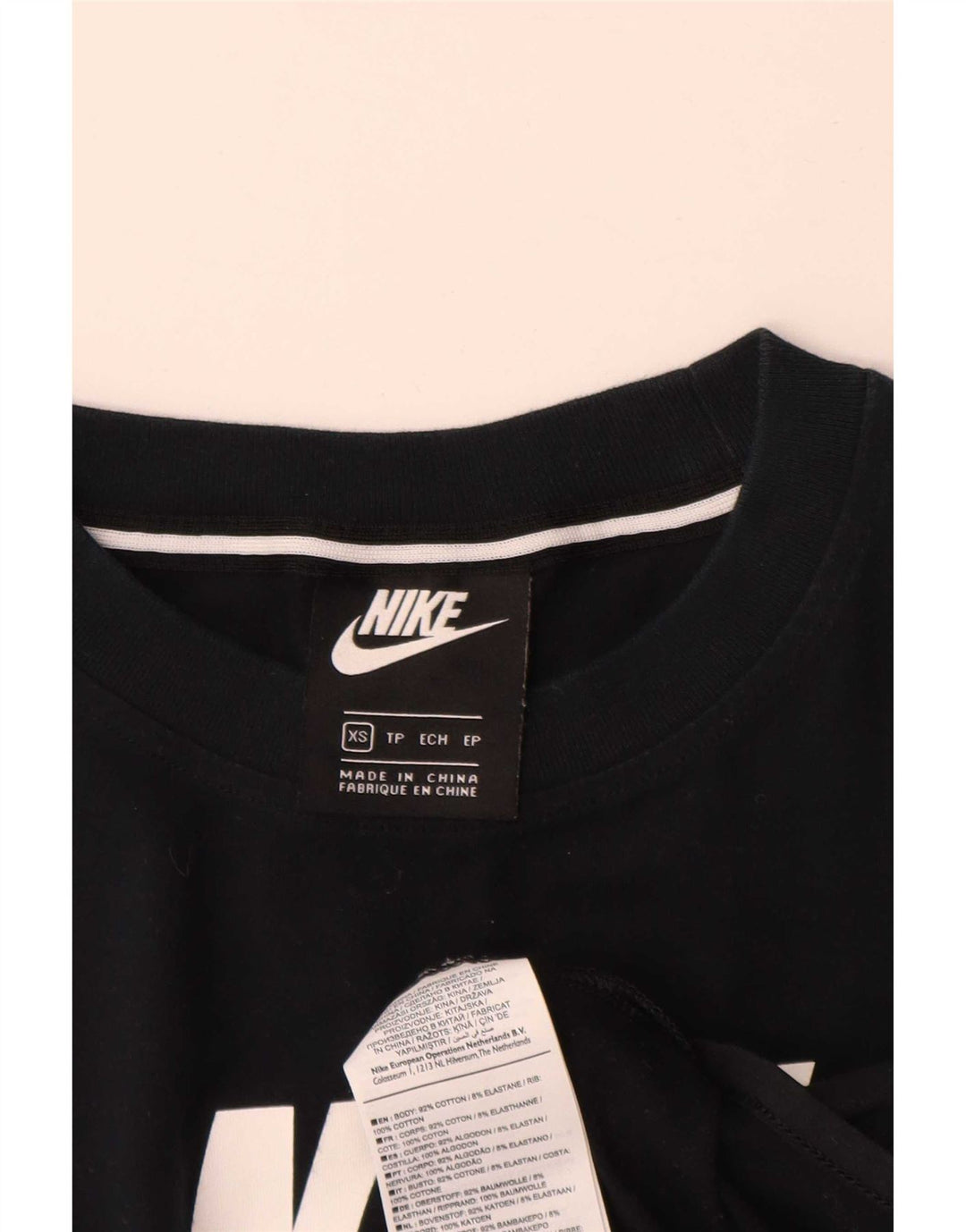 Nike Womens Graphic Bodysuit UK 6 XS Black Cotton