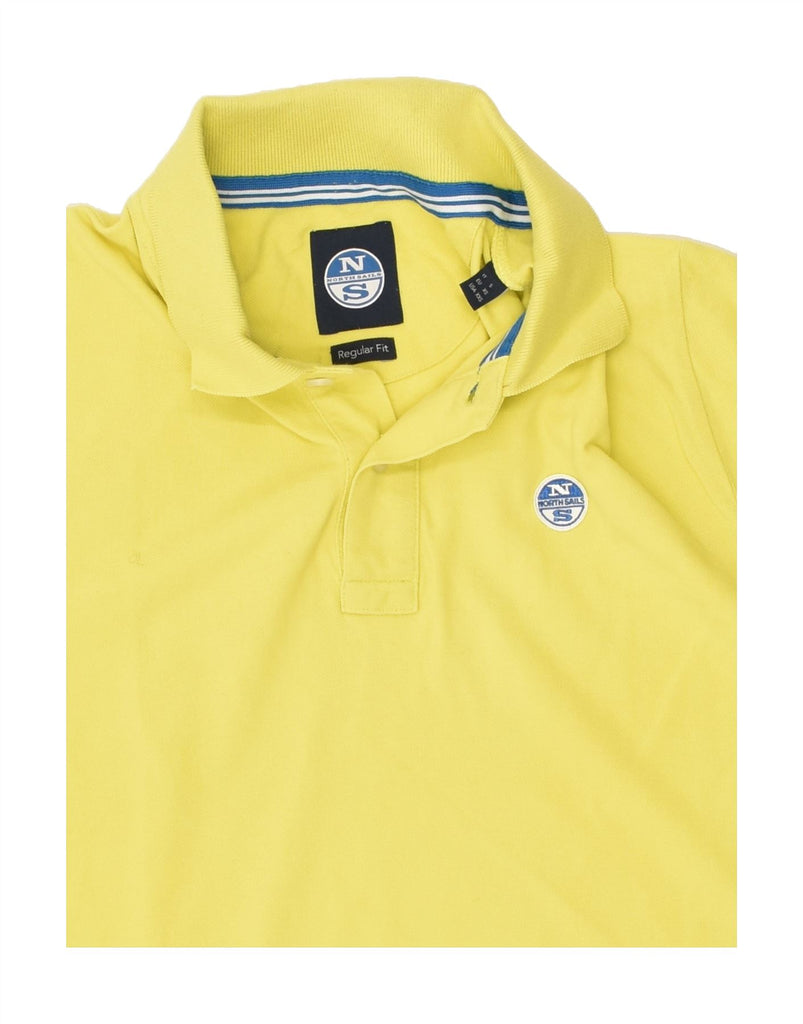 NORTH SAILS Mens Regular Fit Polo Shirt XS Yellow Cotton | Vintage North Sails | Thrift | Second-Hand North Sails | Used Clothing | Messina Hembry 