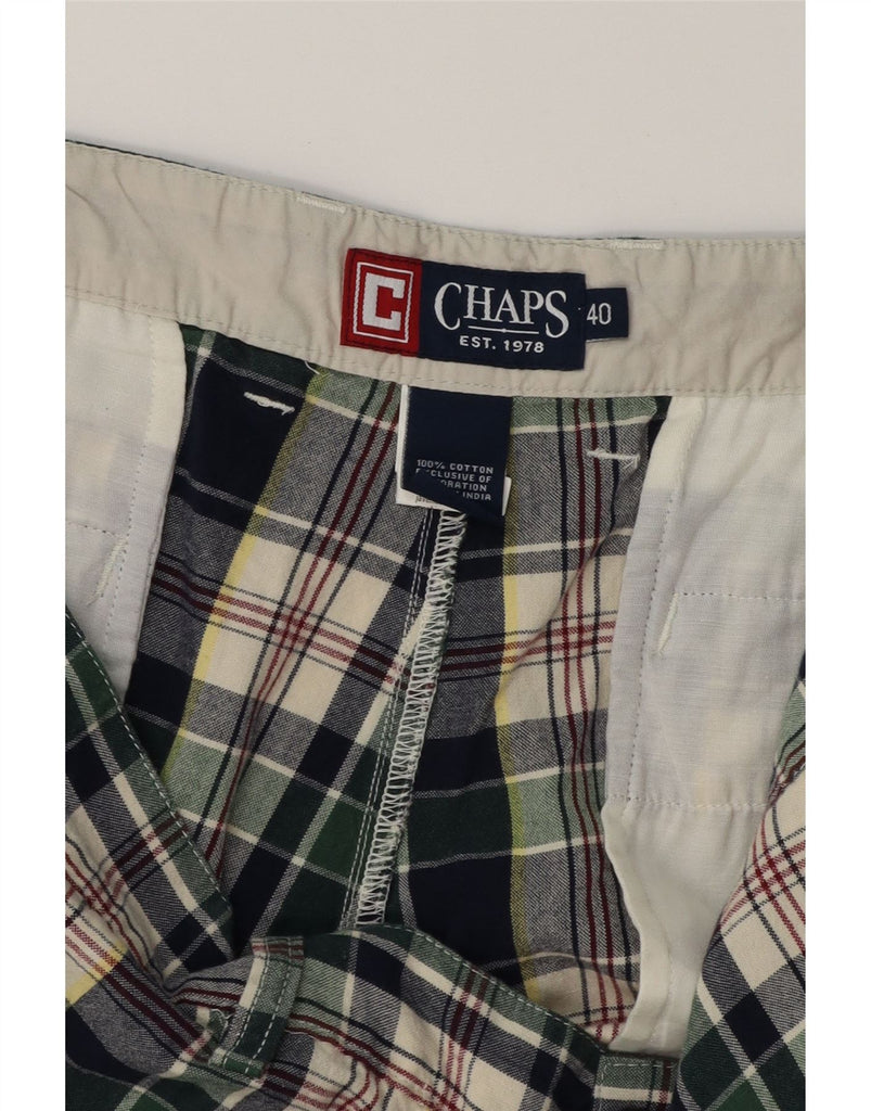 CHAPS Mens Chino Shorts W40 XL  Multicoloured Check Cotton Vintage Chaps and Second-Hand Chaps from Messina Hembry 
