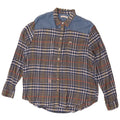 Lee Womens Flannel Shirt UK 16 Large Grey Plaid Viscose