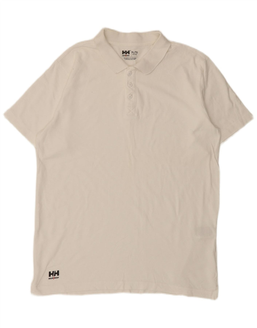 Helly Hansen Mens Polo Shirt XL White Cotton