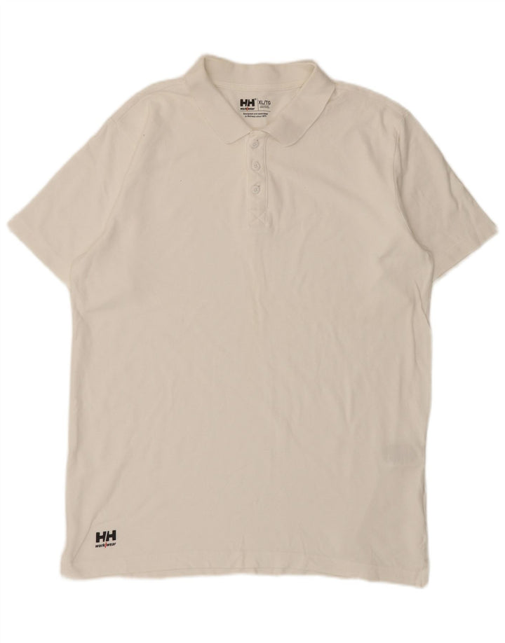 Helly Hansen Mens Polo Shirt XL White Cotton