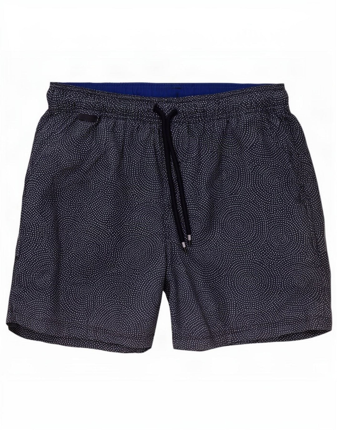 Marks & Spencer Mens Swimming Shorts Small Navy Blue Geometric Polyester