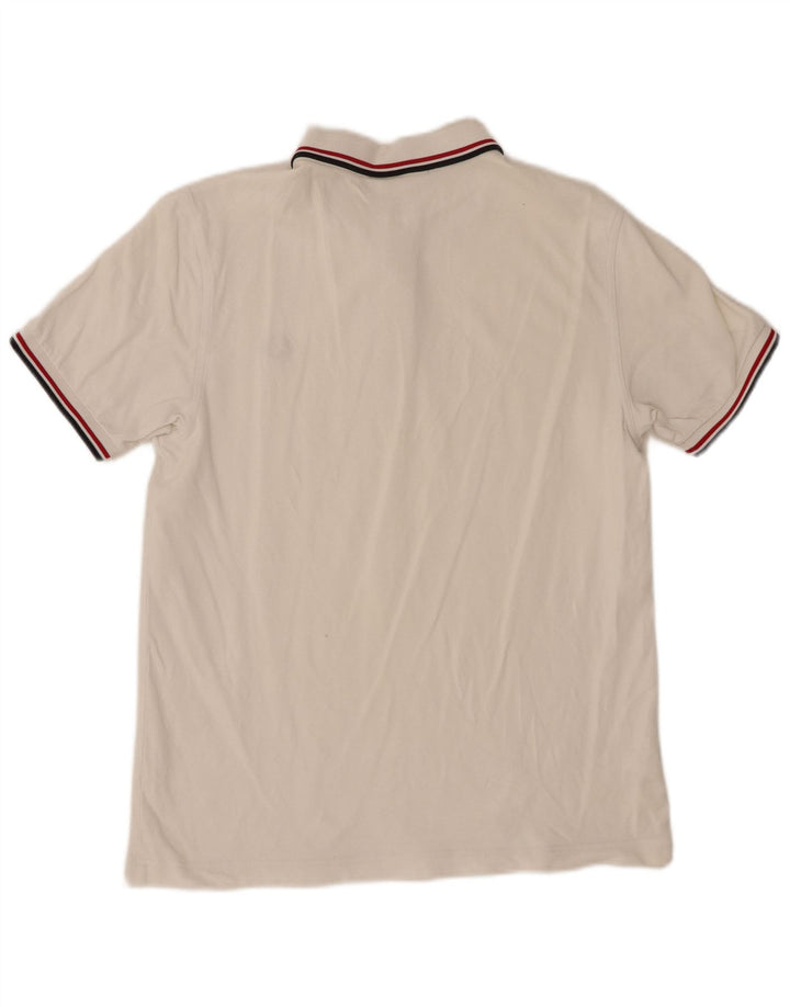 Fred Perry Mens Polo Shirt Medium White Cotton