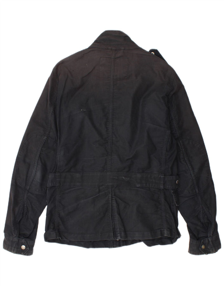 Woolrich Mens Military Jacket UK 36 Small Black Cotton