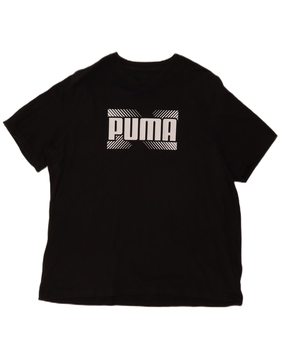 PUMA Mens Graphic T-Shirt Top 2XL Black Cotton