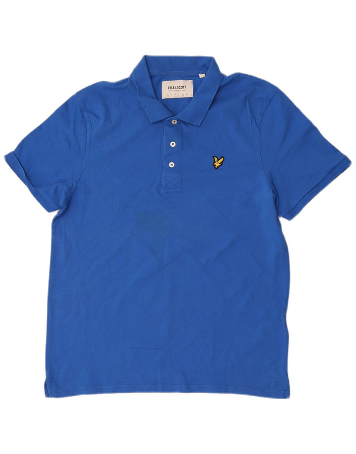 Lyle & Scott Mens Polo Shirt XL Blue Cotton