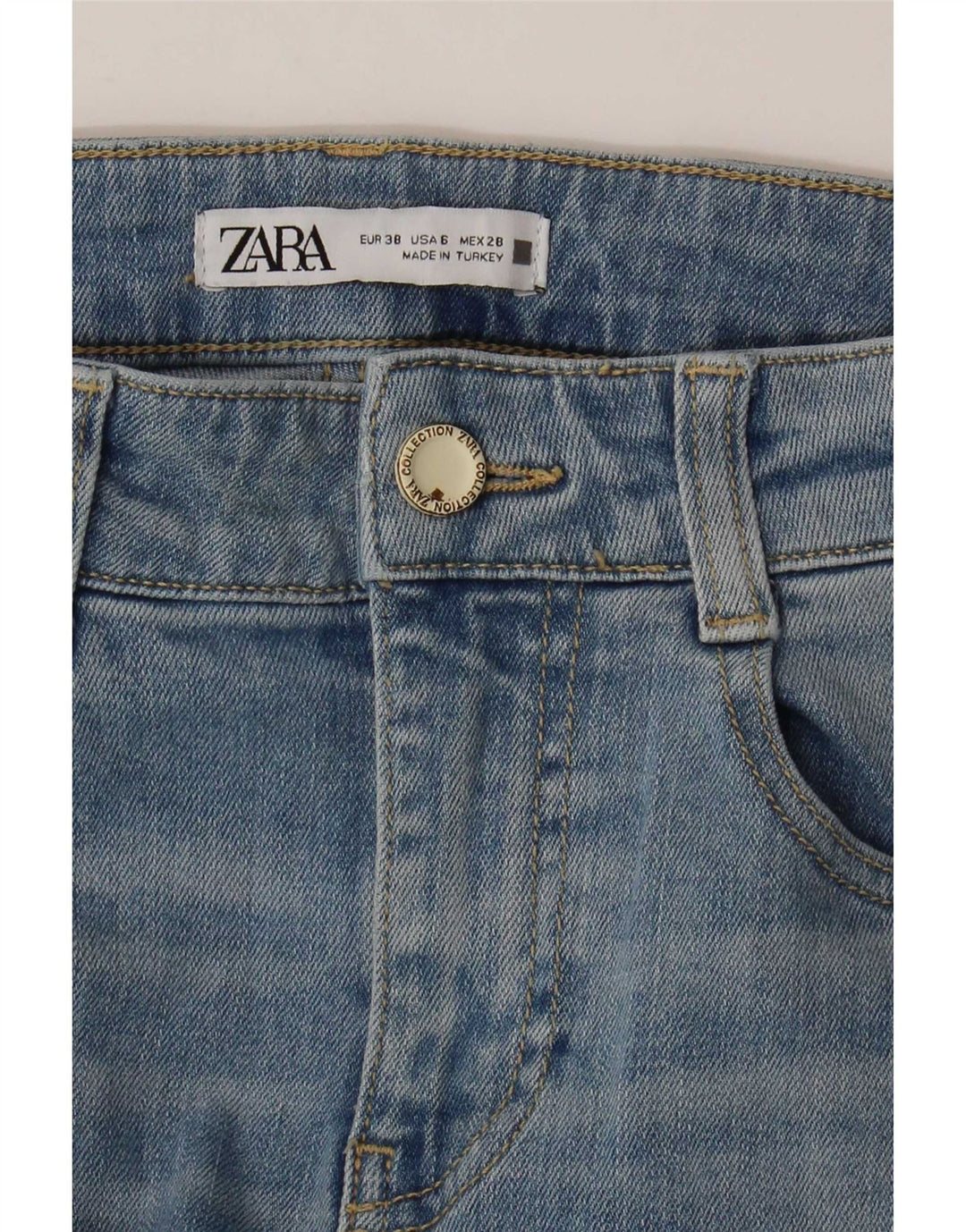 Zara Womens Flared Jeans EU 38 Small W28 L30 Blue