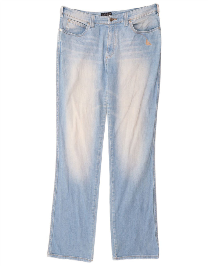 Armani Womens Straight Jeans W33 L34 Blue Cotton
