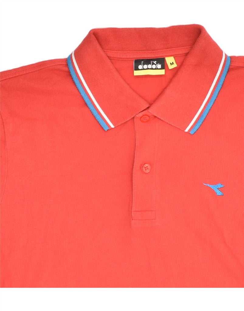 DIADORA Mens Polo Shirt Medium Red Cotton | Vintage Diadora | Thrift | Second-Hand Diadora | Used Clothing | Messina Hembry 