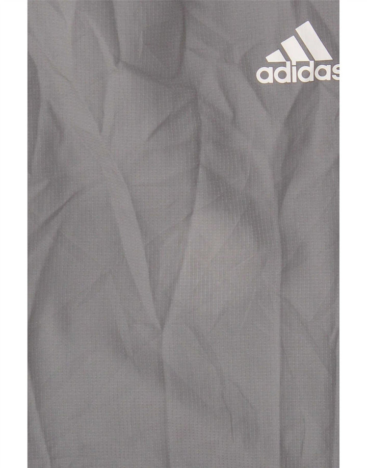 Adidas Womens Graphic Tracksuit Trousers UK 12/14 Medium Grey Polyester