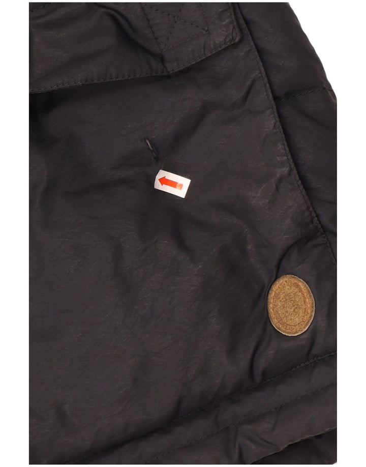 Trussardi Mens Loose Fit Padded Jacket IT 44 XS Black Polyester