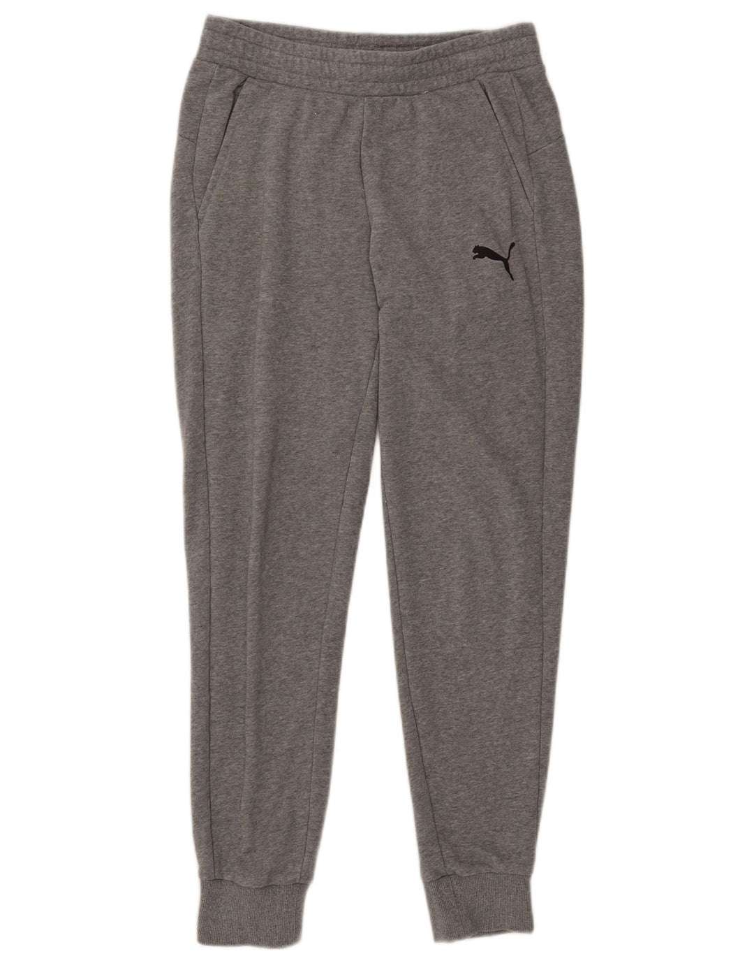 Puma Mens Tracksuit Trousers Joggers Medium Grey Flecked Cotton