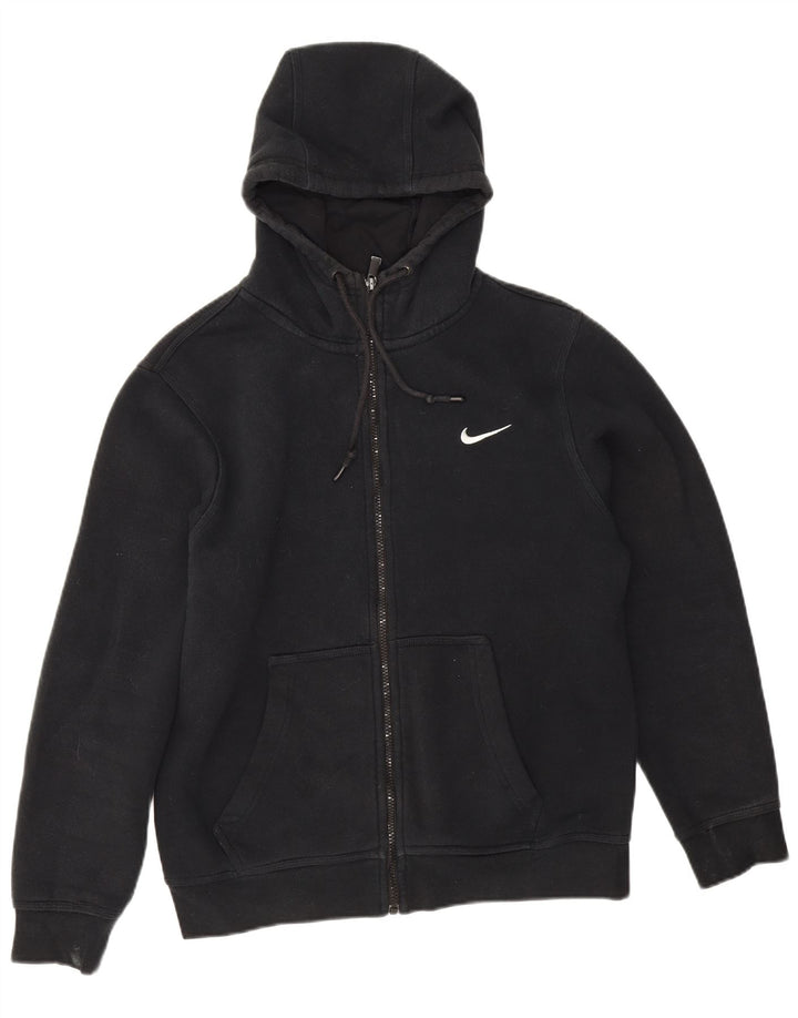 Nike Mens Zip Hoodie Sweater Medium Black Cotton