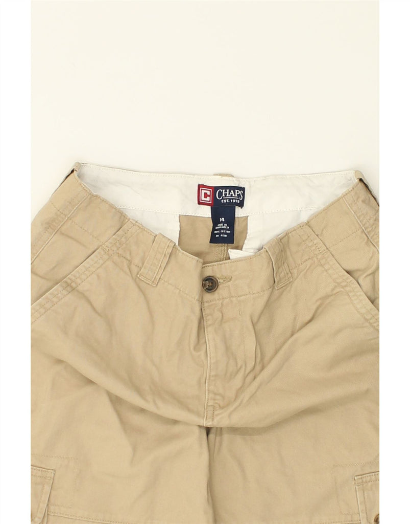 CHAPS Boys Cargo Shorts 13-14 Years W28 Beige Cotton | Vintage Chaps | Thrift | Second-Hand Chaps | Used Clothing | Messina Hembry 