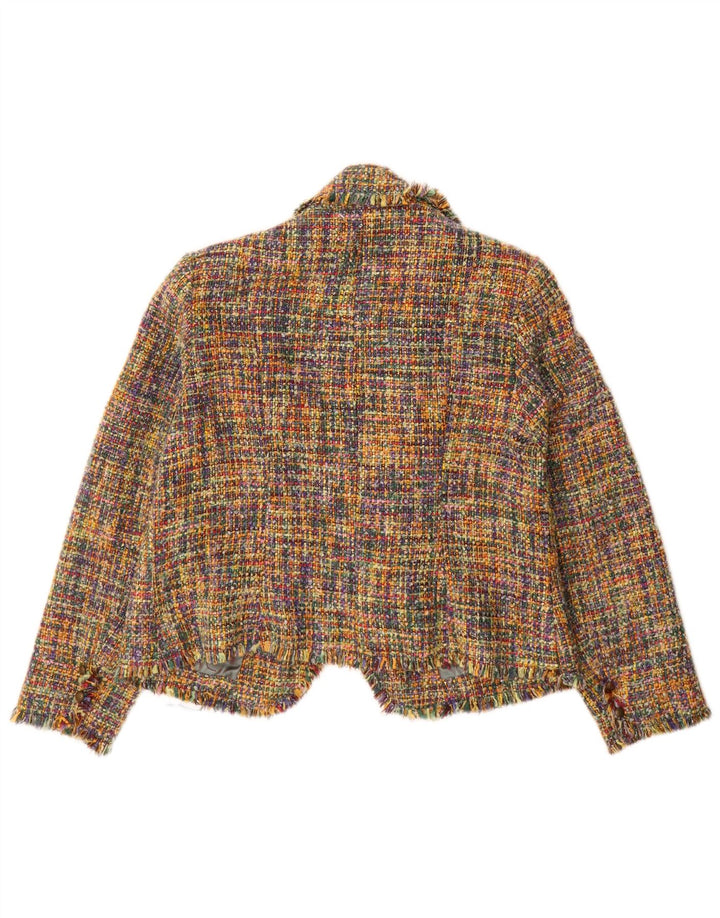 SASHA Womens Open Blazer Jacket UK 16 Large Multicoloured Acrylic