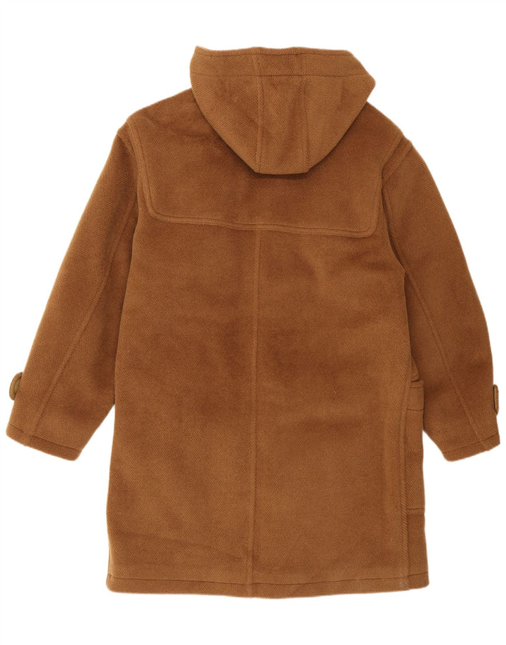 Longhi Mens Hooded Duffle Coat IT 46 Small Beige Wool