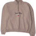 Jack Wills Womens Oversized Graphic Sweatshirt Jumper UK 10 Small Grey